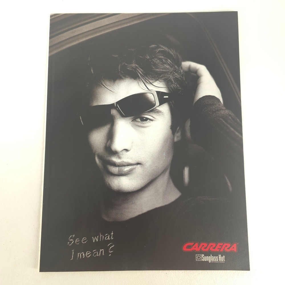 Carrera Sunglasses James Marsden Print Ad Y2K Sunglass Hut Collector Wall Decor